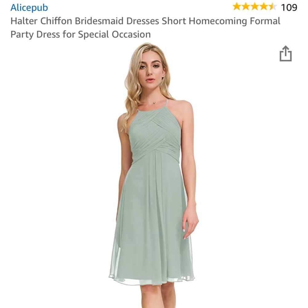 AlicePub Dusty Sage Bridesmaid Dress